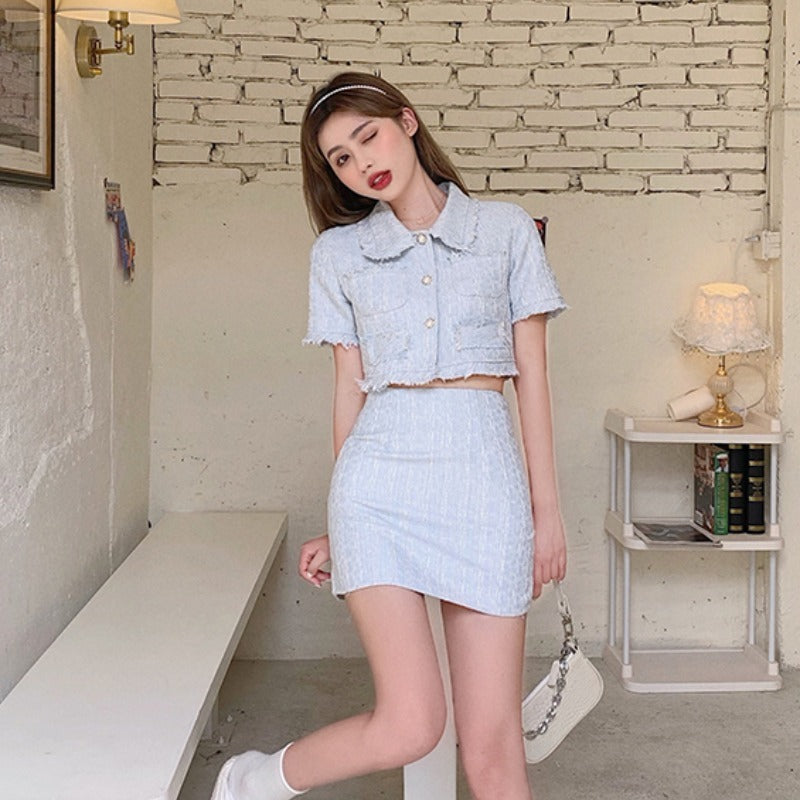 Western style small fragrance skirt suit