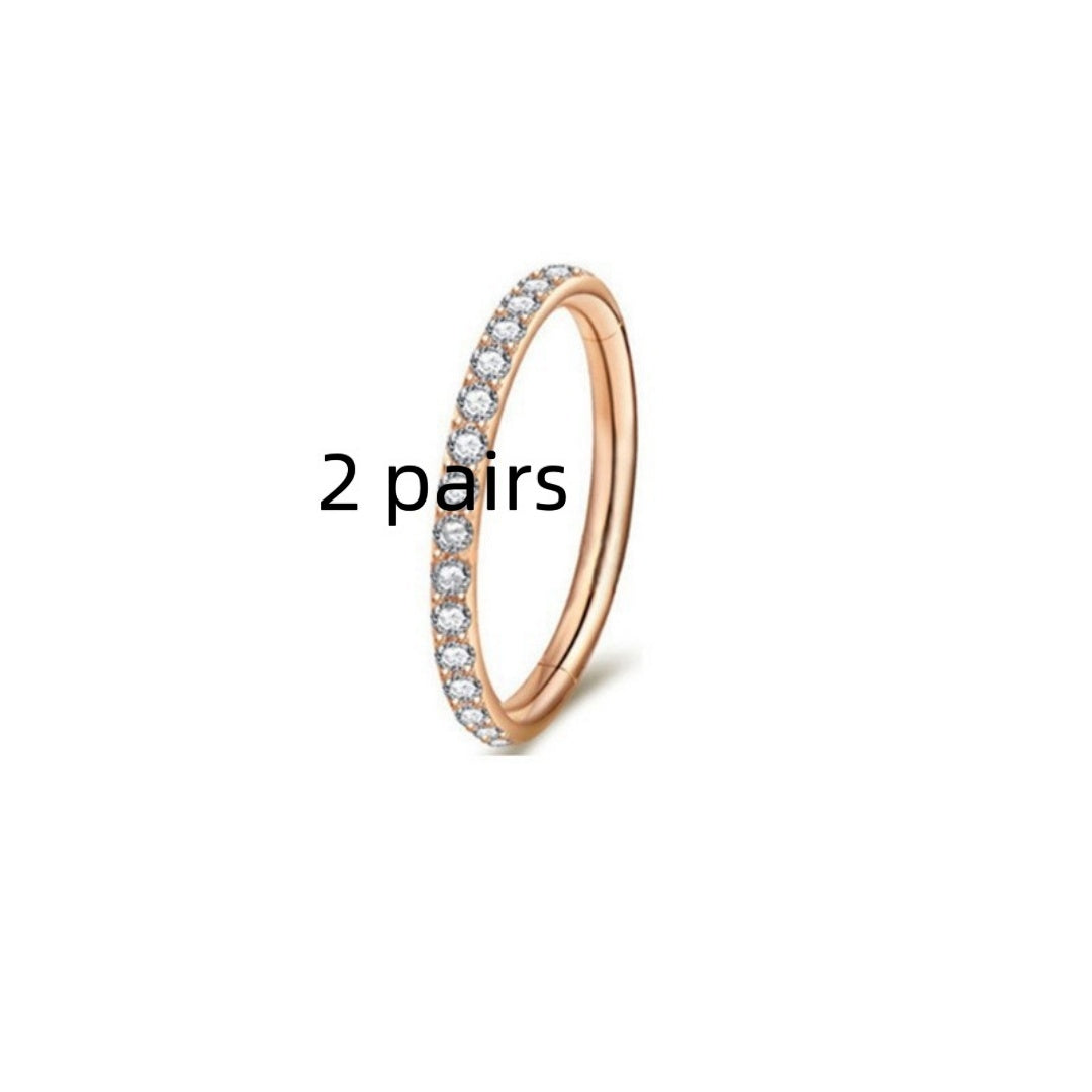Stainless Steel Nose Ring Diamond Nose Ring Seamless Ring Multifunctional