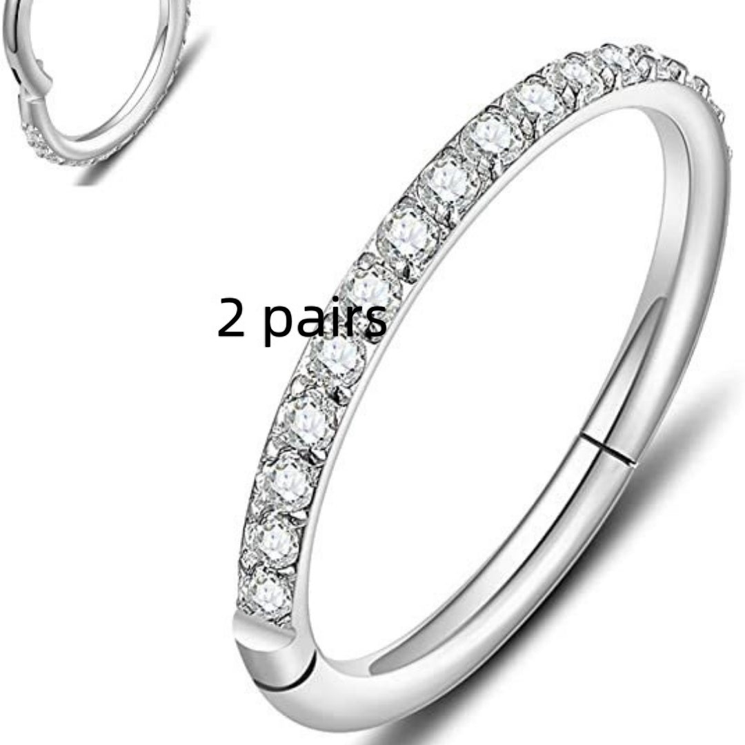Stainless Steel Nose Ring Diamond Nose Ring Seamless Ring Multifunctional