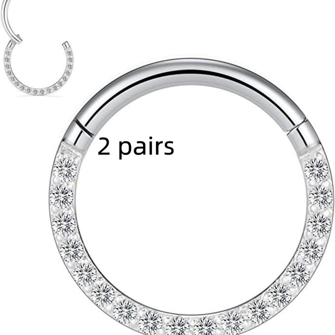 Stainless Steel Nose Ring Diamond Nose Ring Seamless Ring Multifunctional