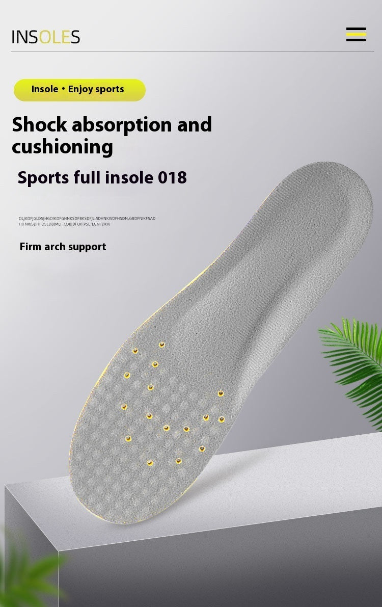 Sports Insole Men And Women Shock Absorption Thickened Slow Rebound Sweat Insole