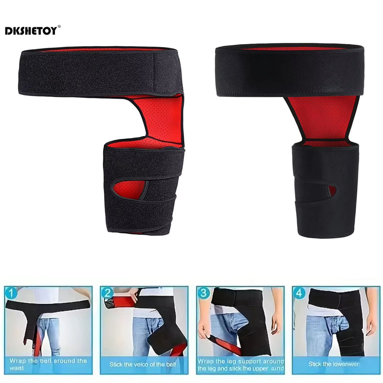 Compression Hip Brace Support Belt Adjustable Pulled Groin Muscle Braces Wrap Hip Joints Arthritis Protector Belt Legwarmers