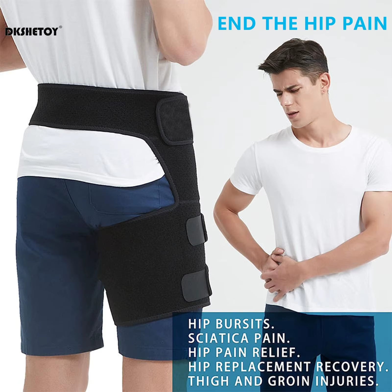 Compression Hip Brace Support Belt Adjustable Pulled Groin Muscle Braces Wrap Hip Joints Arthritis Protector Belt Legwarmers