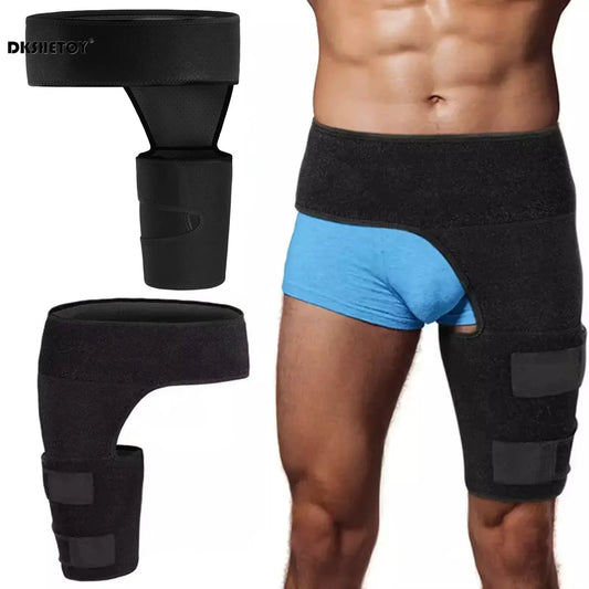 Compression Hip Brace Support Belt Adjustable Pulled Groin Muscle Braces Wrap Hip Joints Arthritis Protector Belt Legwarmers