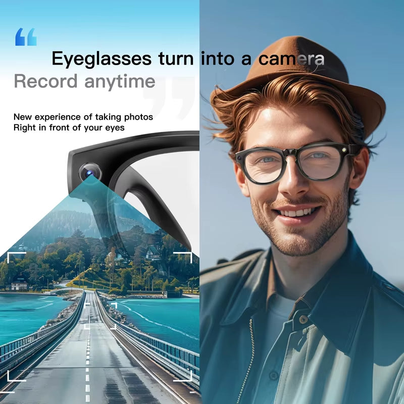 Xiaomi 4K AI Smart Camera Glasses 800MP Bluetooth Smart Glasses Call Play Music Object Recognition AI Translation Multifunction