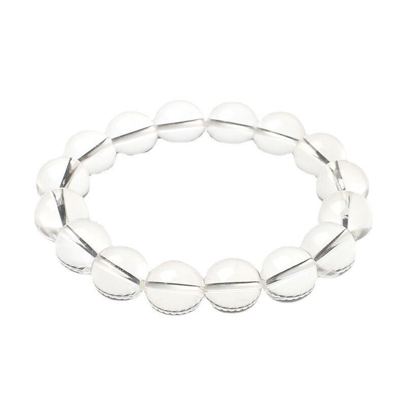 Natural Donghai Old Materials White Water Round Beads Crystal Bracelet