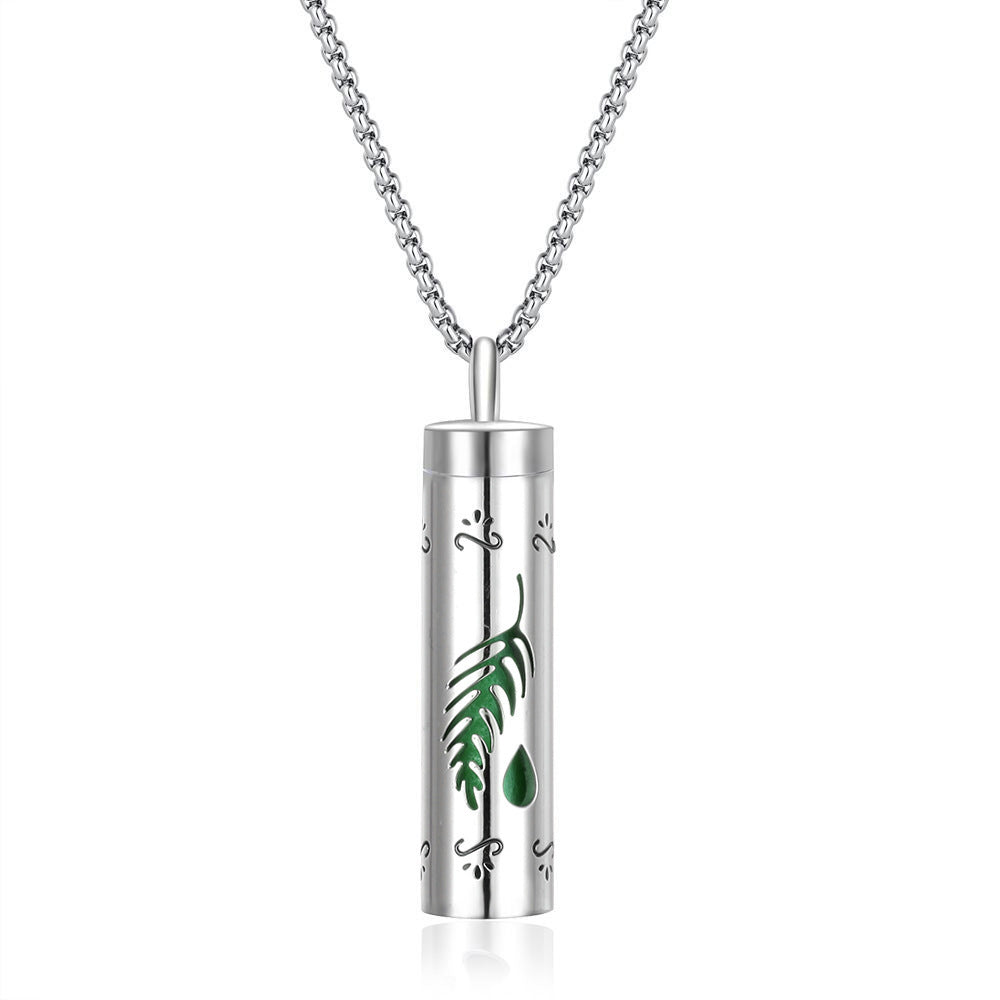 316L Stainless Steel Aromatic Perfume Oil Essential Oil Diffuser Pendant Necklace