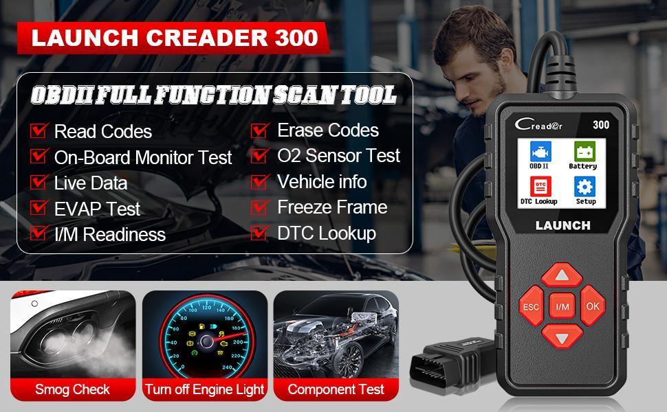 2025 Langren X431 CR300 Car Trouble Code Reader OBD2 Scanner Engine Detection