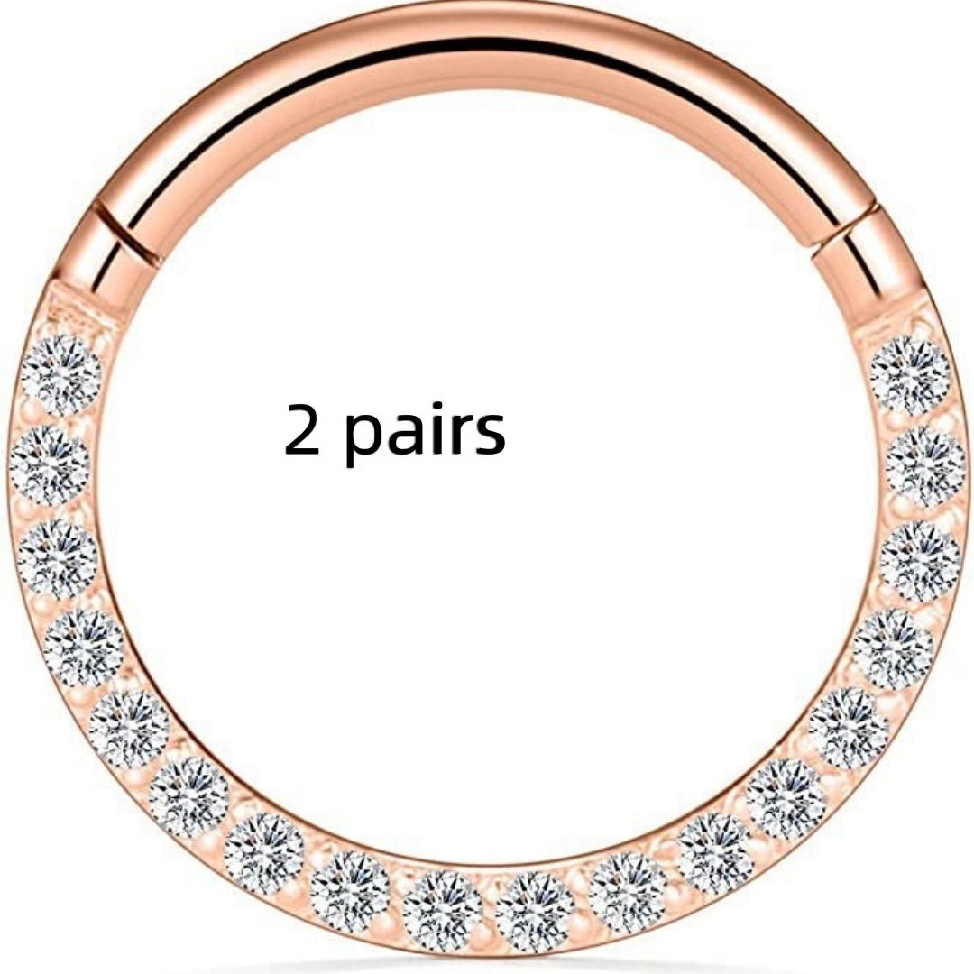 Stainless Steel Nose Ring Diamond Nose Ring Seamless Ring Multifunctional
