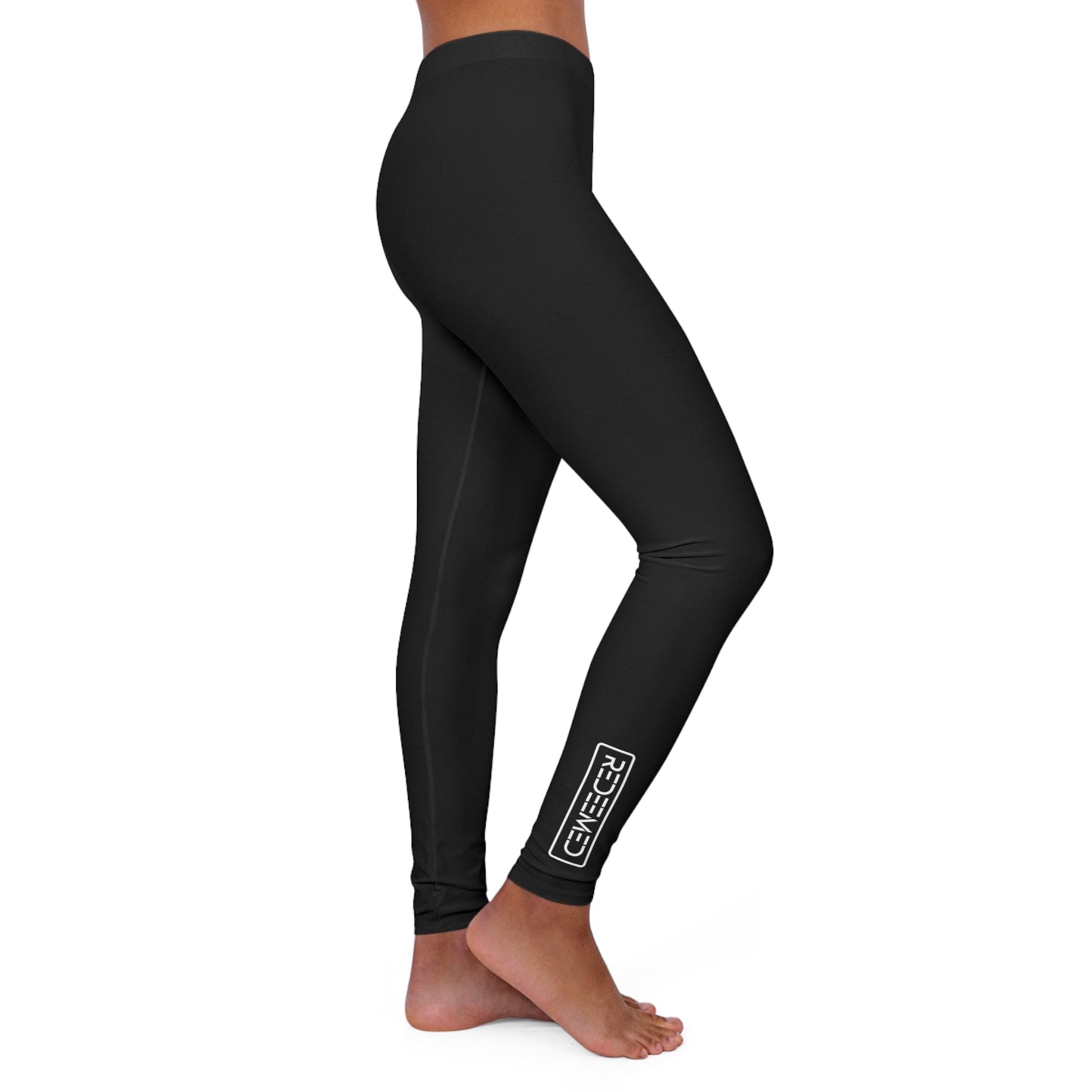 Womens Black Fitness Leggings Redeemed-4